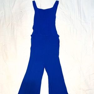 Blue Backless Jumpsuit